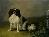 A King Charles Spaniel in a Landscape by Jacob Philipp Hackert